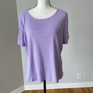 Levi's lavender rib knit short sleeve shirt